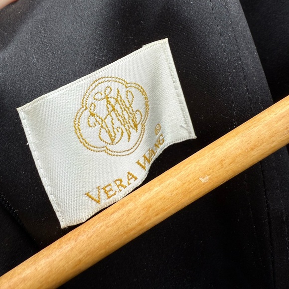 Vera Wang Black Silk Corset Satin Peplum Long Evening Dress size 6 - Picture 12 of 13